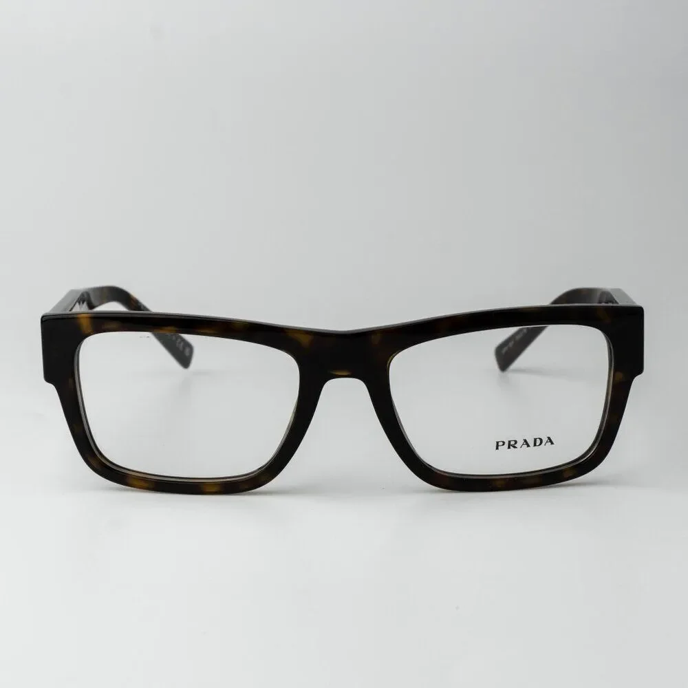Prada Women Eyeglasses Havana Rectangle Unisex PR15YV 2AU1O1 BRAND NEW
